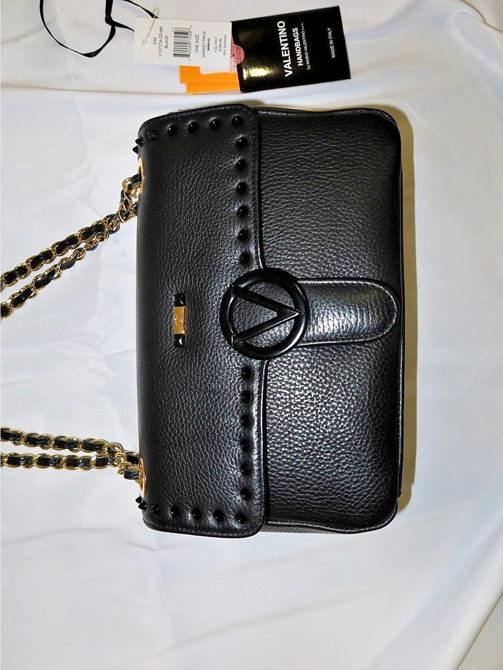 Valentino Handbags by Mario Valentino Black Chain Crossbody NWT